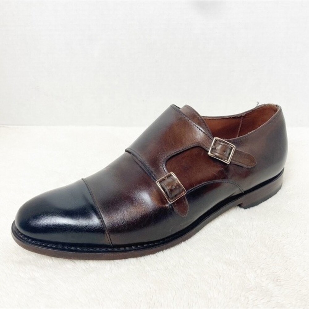 Allen Edmonds Mora 2.0 Brown Leather Double Monk Strap Size 9